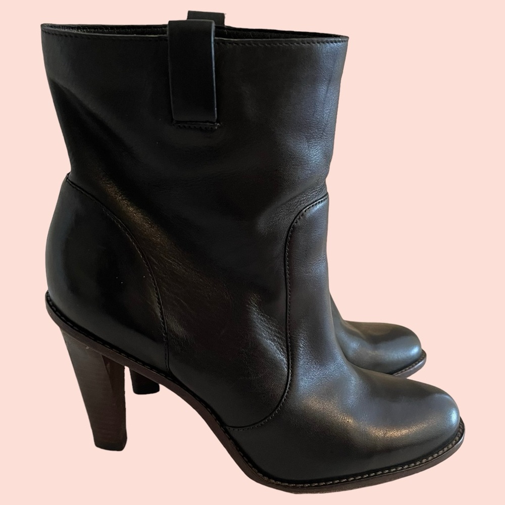 Cole Haan Black Leather Ankle Boots